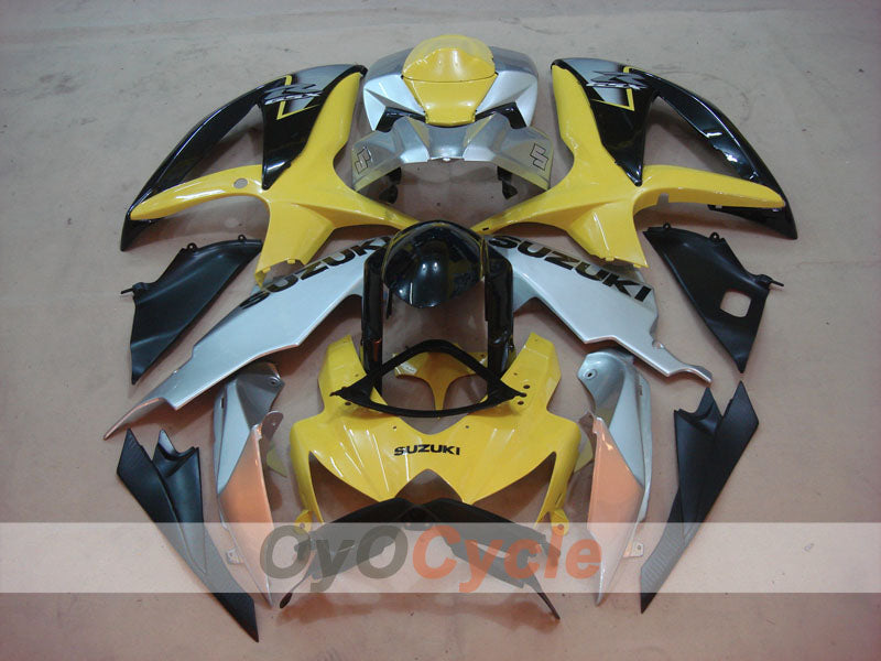 Injection Fairing kit for 08-10 GSX R600 - Yellow, Black - Factory Style #OYO87905417