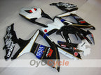 Injection Fairing kit for 08-10 GSX R600 - White, Black - VIRU #OYO87905418