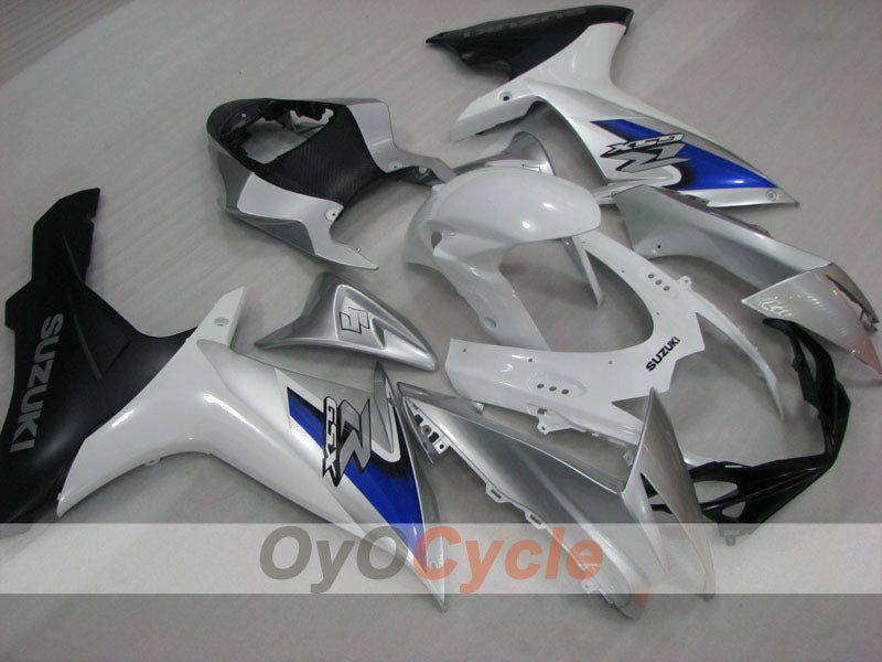 Injection Fairing kit for 11-26 GSX R750 - White, Silver - Factory Style #OYO87905490 Main image