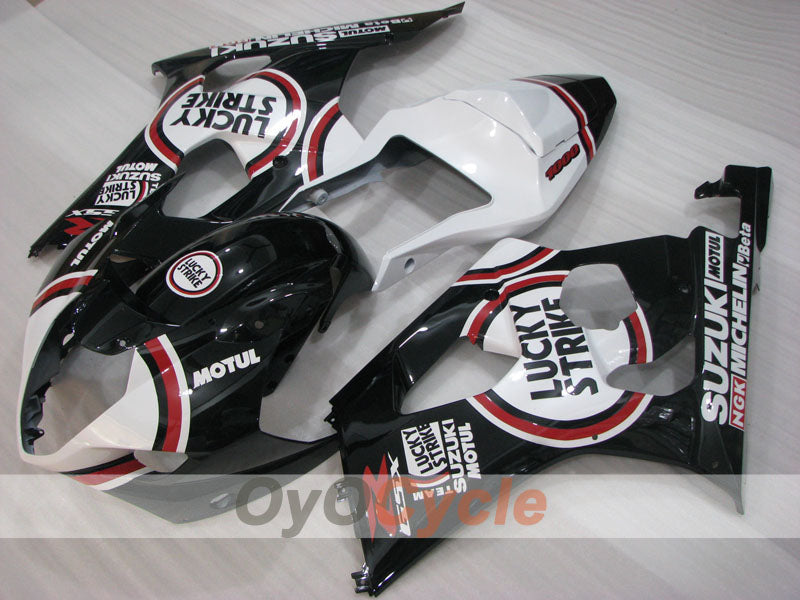 Injection Fairing kit for 03-04 GSX R1000 - Red, White, Black - Lucky Strike #OYO87905500 Main image