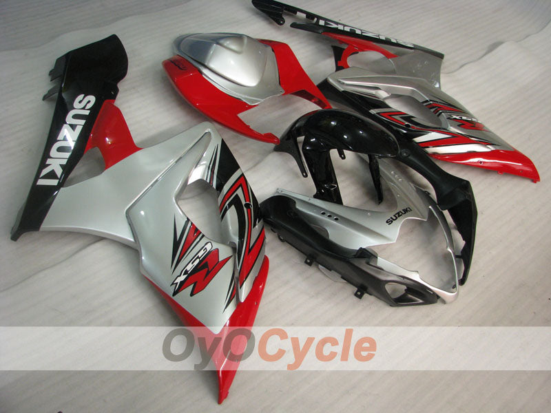 Injection Fairing kit for 05-06 GSX R1000 - Red, Silver - Factory Style #OYO87905511
