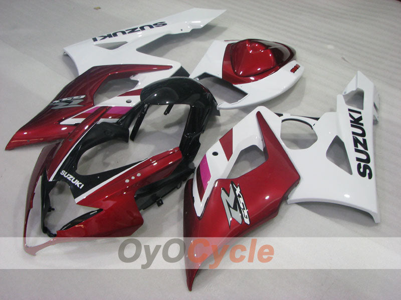Injection Fairing kit for 05-06 GSX R1000 - Red, White - Factory Style #OYO87905512 Main image