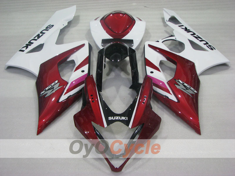 Injection Fairing kit for 05-06 GSX R1000 - Red, White - Factory Style #OYO87905512