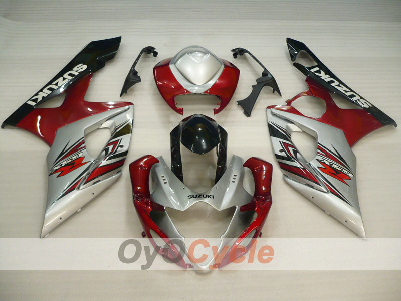 Injection Fairing kit for 05-06 GSX R1000 - Red, Silver - Factory Style #OYO87905518 Secondary image