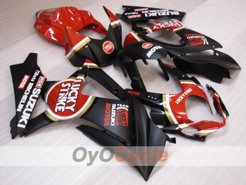 Injection Fairing kit for 07-08 GSX R1000 - Red, Black - Lucky Strike #OYO87905519