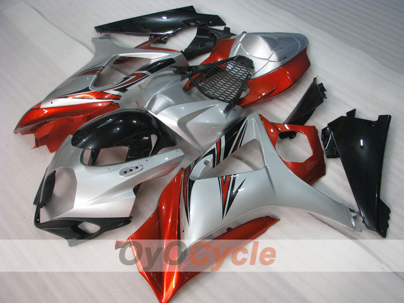 Injection Fairing kit for 07-08 GSX R1000 - Orange, Silver - Factory Style #OYO87905522 Secondary image