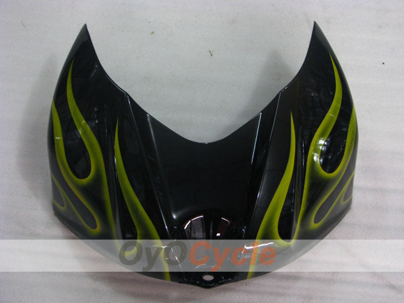 Injection Fairing kit for 07-08 GSX R1000 - Yellow, Black - Flame #OYO87905527