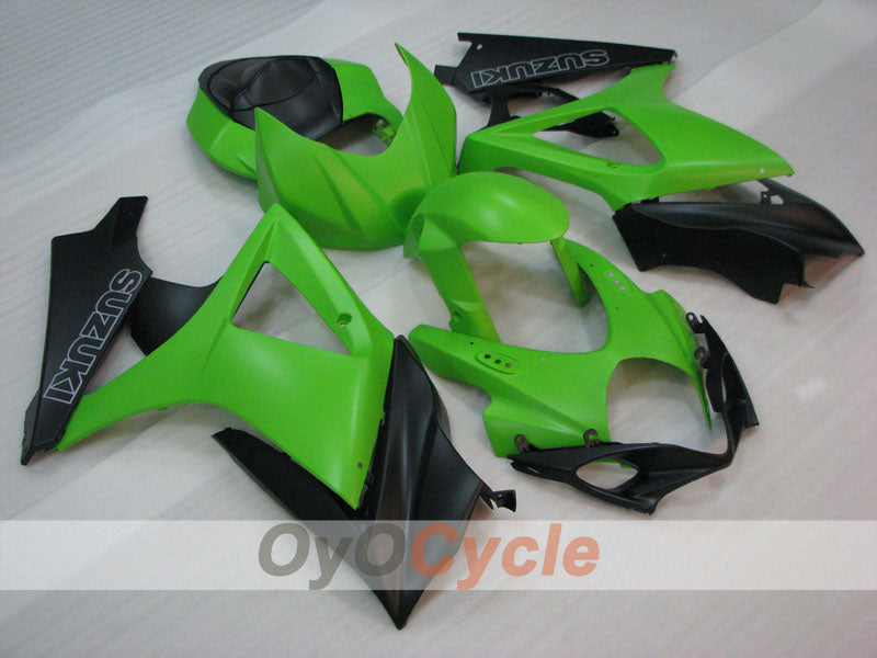 Injection Fairing kit for 07-08 GSX R1000 - Green, Black, Matte - Factory Style #OYO87905529 Main image
