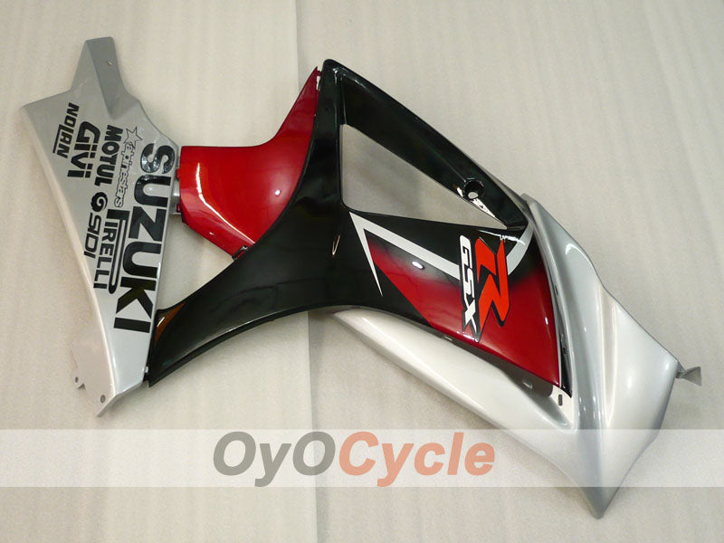 Injection Fairing kit for 07-08 GSX R1000 - Red, Black, Grey - MOTUL #OYO87905532
