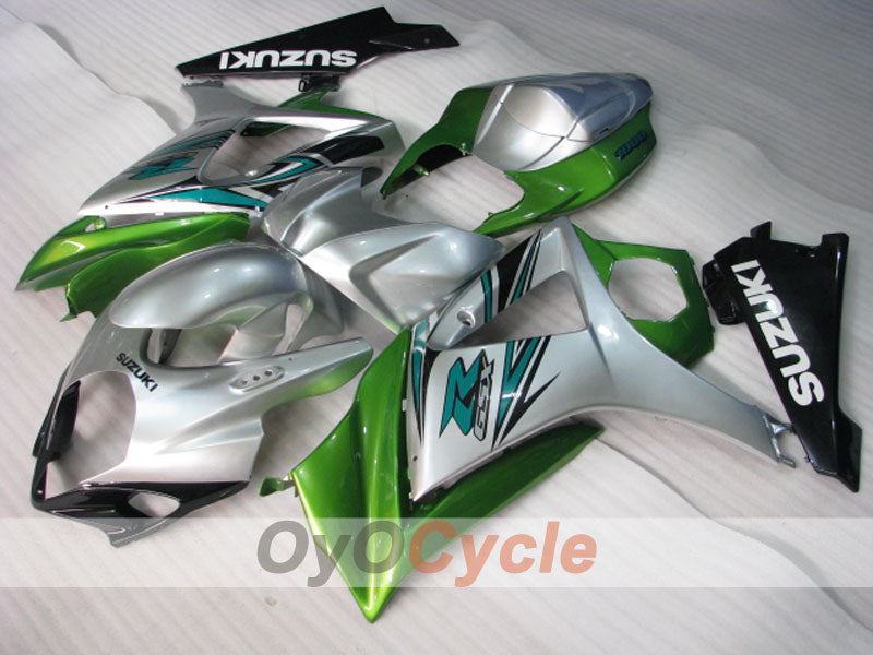 Injection Fairing kit for 07-08 GSX R1000 - Green, Silver - Factory Style #OYO87905533