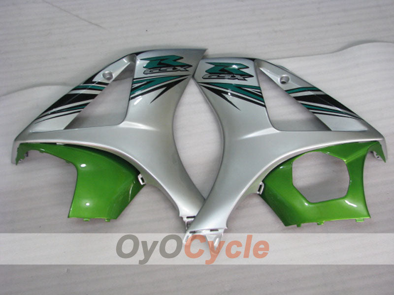 Injection Fairing kit for 07-08 GSX R1000 - Green, Silver - Factory Style #OYO87905533