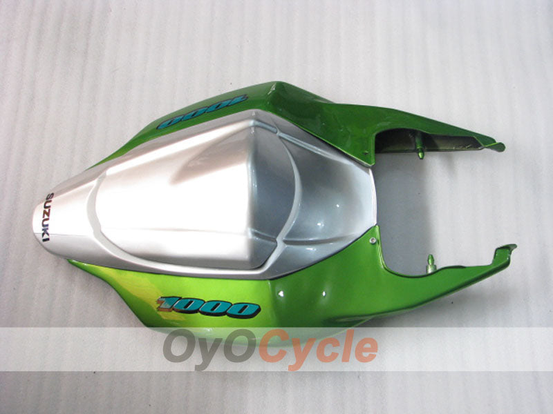 Injection Fairing kit for 07-08 GSX R1000 - Green, Silver - Factory Style #OYO87905533
