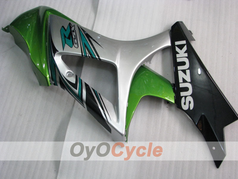 Injection Fairing kit for 07-08 GSX R1000 - Green, Silver - Factory Style #OYO87905533