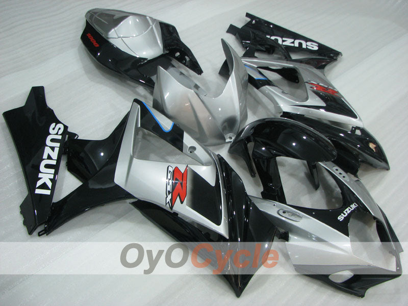 Injection Fairing kit for 07-08 GSX R1000 - Black, Silver - Factory Style #OYO87905537