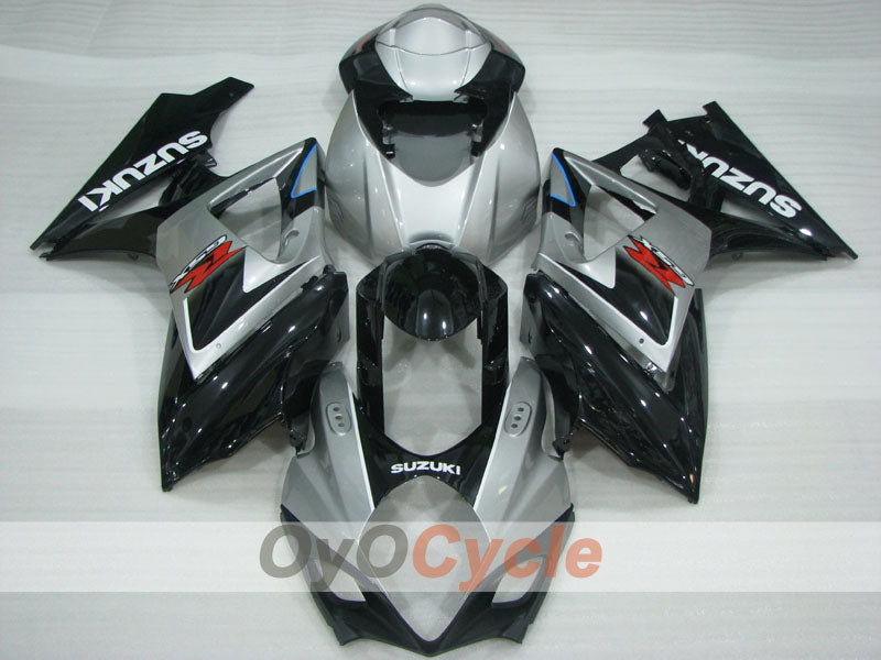 Injection Fairing kit for 07-08 GSX R1000 - Black, Silver - Factory Style #OYO87905537