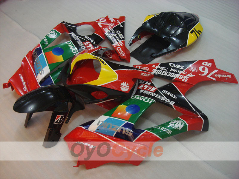 Injection Fairing kit for 07-08 GSX R1000 - Red, Black - JOMO #OYO87905538 Secondary image