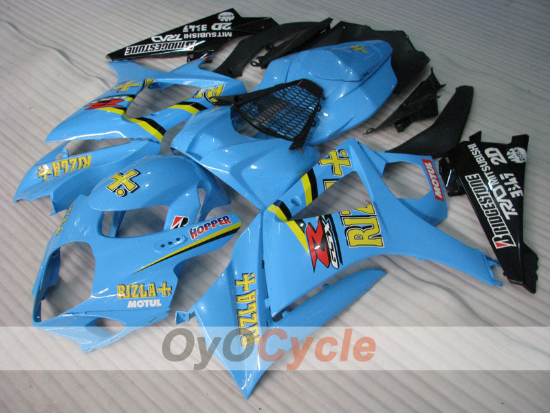 Injection Fairing kit for 07-08 GSX R1000 - Blue, Black - Rizla+ #OYO87905541