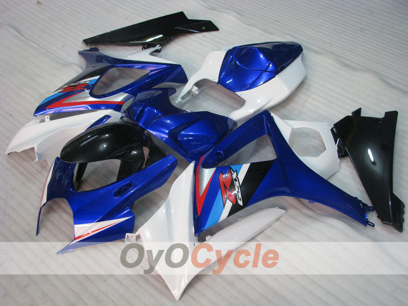 Injection Fairing kit for 07-08 GSX R1000 - Blue, White - Factory Style #OYO87905543 Main image