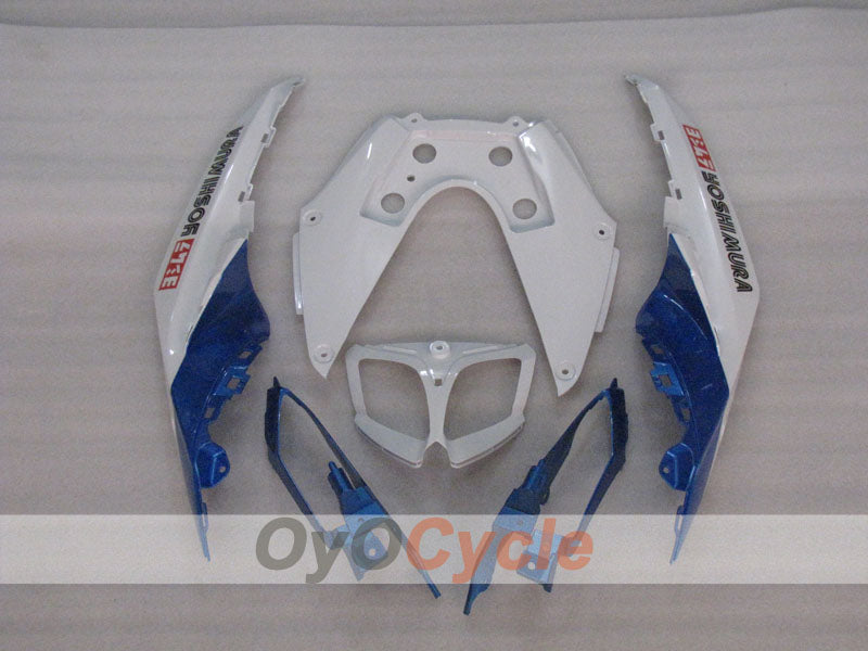 Injection Fairing kit for 09-16 GSX R1000 - Blue, White - DUNLOP, MOTUL #OYO87905548