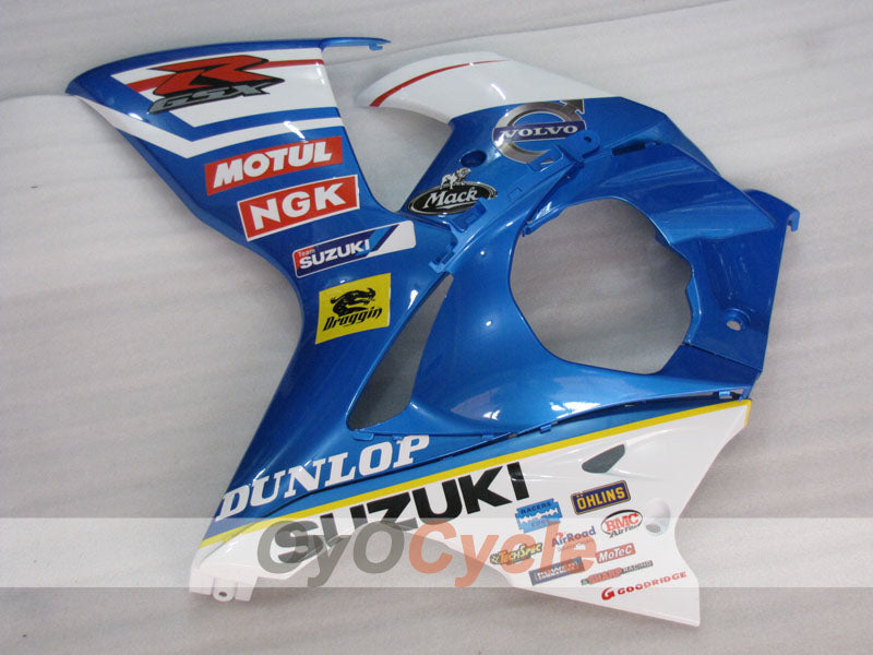 Injection Fairing kit for 09-16 GSX R1000 - Blue, White - DUNLOP, MOTUL #OYO87905548