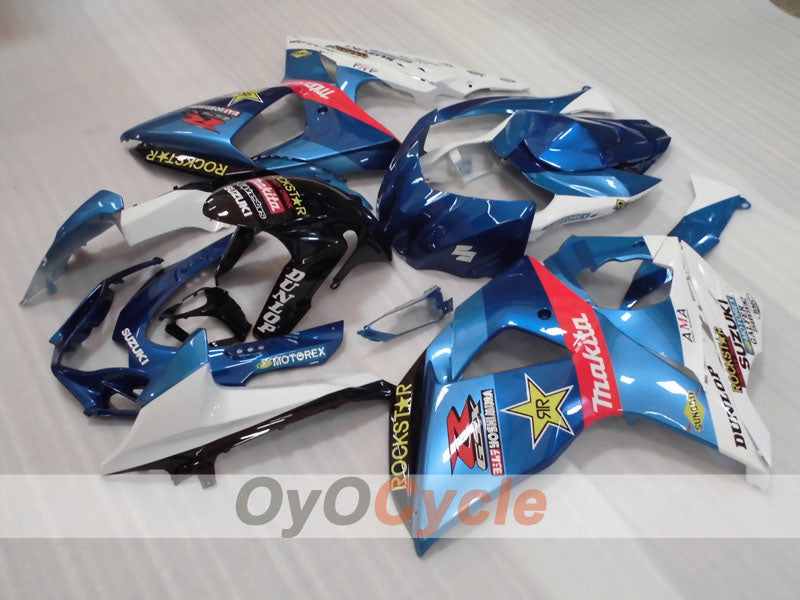 Injection Fairing kit for 09-16 GSX R1000 - Blue, White, Black - Rockstar #OYO87905550 Main image