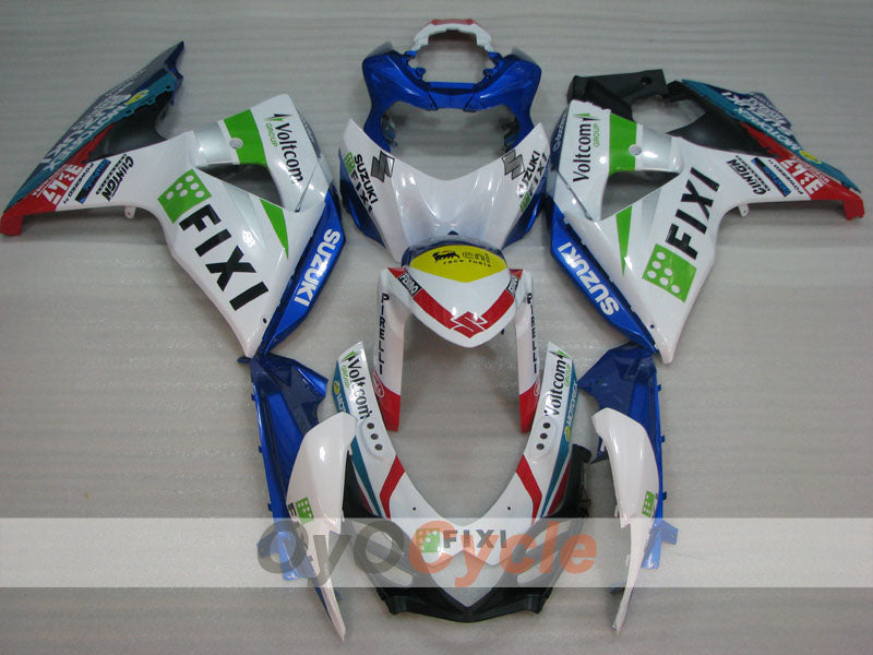 Injection Fairing kit for 09-16 GSX R1000 - Blue, White - FIXI #OYO87905559 Main image