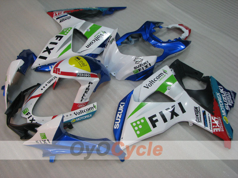 Injection Fairing kit for 09-16 GSX R1000 - Blue, White - FIXI #OYO87905559