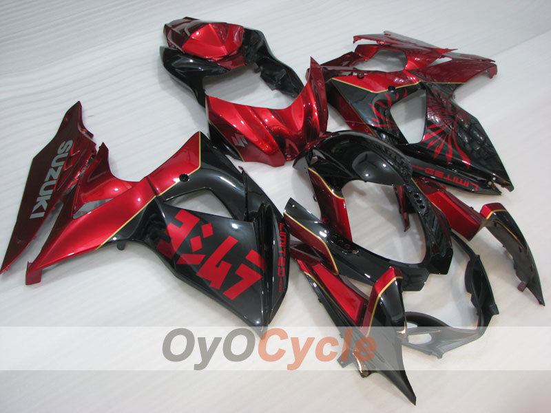 Injection Fairing kit for 09-16 GSX R1000 - Red, Black - Factory Style #OYO87905560