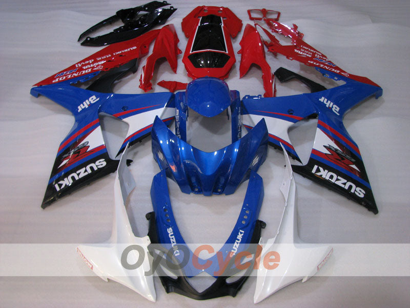 Injection Fairing kit for 09-16 GSX R1000 - Red, Blue - DUNLOP #OYO87905562 Main image