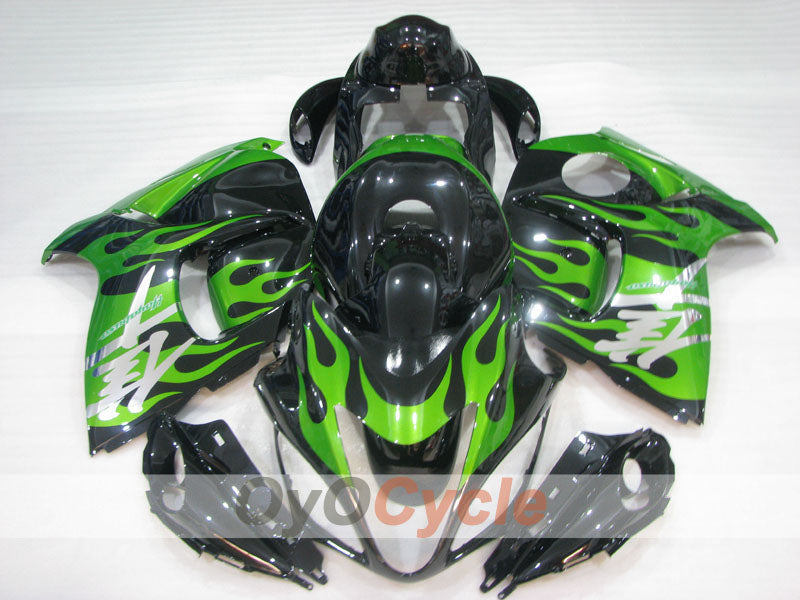 Injection Fairing kit for 08-20 GSXR1300 Hayabusa - Green, Black - Flame #OYO87905584