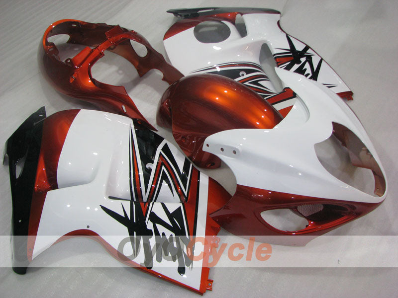 Injection Fairing kit for 99-07 GSXR1300 Hayabusa - Orange, White - Factory Style #OYO87905592 Main image