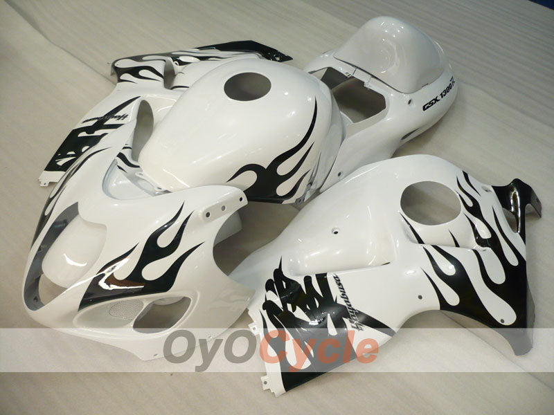 Injection Fairing kit for 99-07 GSXR1300 Hayabusa - White, Black - Flame #OYO87905607 Secondary image