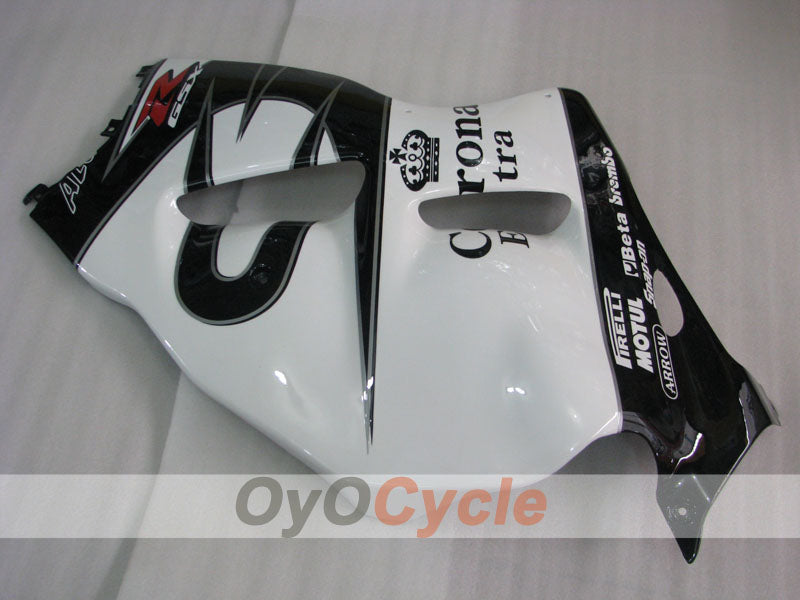 Injection Fairing kit for 99-07 GSXR1300 Hayabusa - White, Black - Corona, MOTUL #OYO87905612