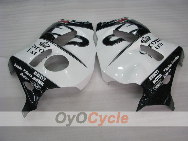 Injection Fairing kit for 99-07 GSXR1300 Hayabusa - White, Black - Corona, MOTUL #OYO87905612