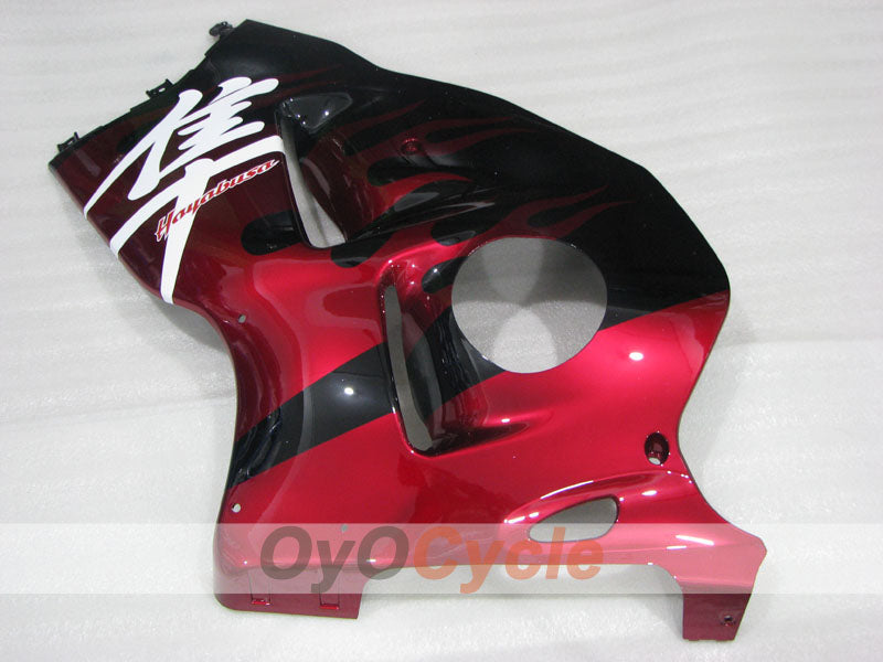 Injection Fairing kit for 99-07 GSXR1300 Hayabusa - Red, Black - Flame #OYO87905613