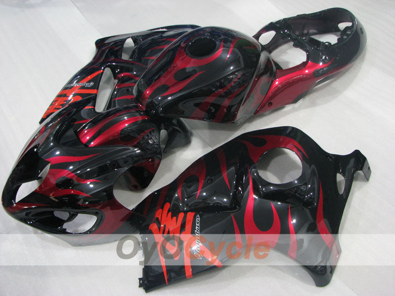Injection Fairing kit for 99-07 GSXR1300 Hayabusa - Red, Black - Flame #OYO87905614 Secondary image
