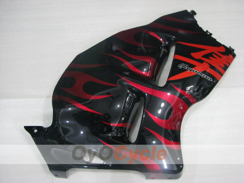 Injection Fairing kit for 99-07 GSXR1300 Hayabusa - Red, Black - Flame #OYO87905614