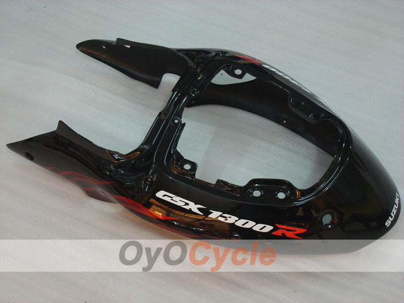 Injection Fairing kit for 99-07 GSXR1300 Hayabusa - Red, Black - Flame #OYO87905615