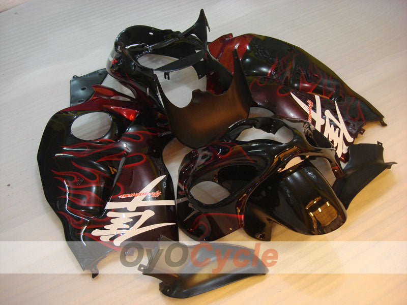 Injection Fairing kit for 99-07 GSXR1300 Hayabusa - Red, Black - Flame #OYO87905615 Secondary image