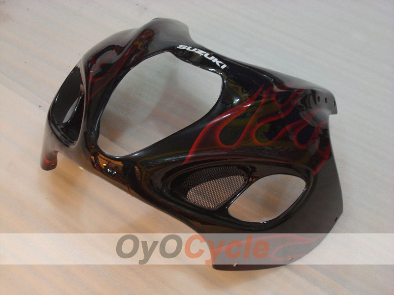 Injection Fairing kit for 99-07 GSXR1300 Hayabusa - Red, Black - Flame #OYO87905615