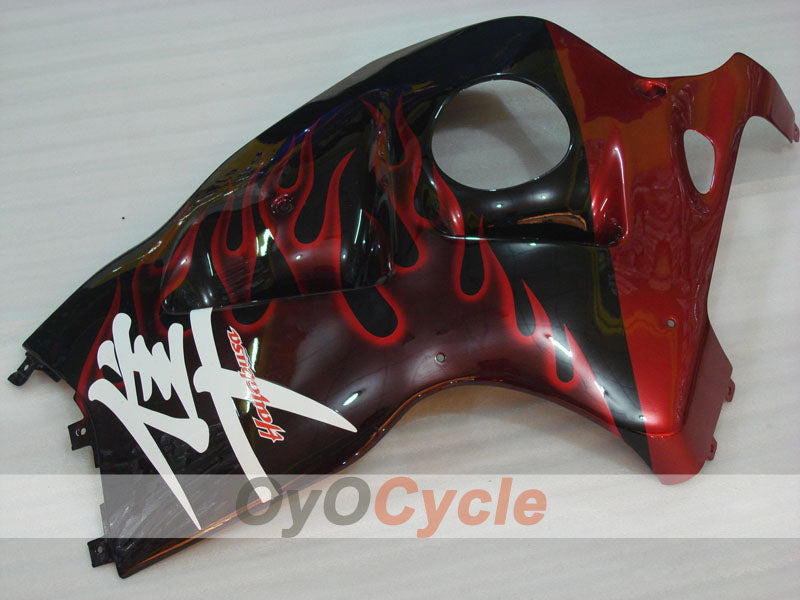 Injection Fairing kit for 99-07 GSXR1300 Hayabusa - Red, Black - Flame #OYO87905615