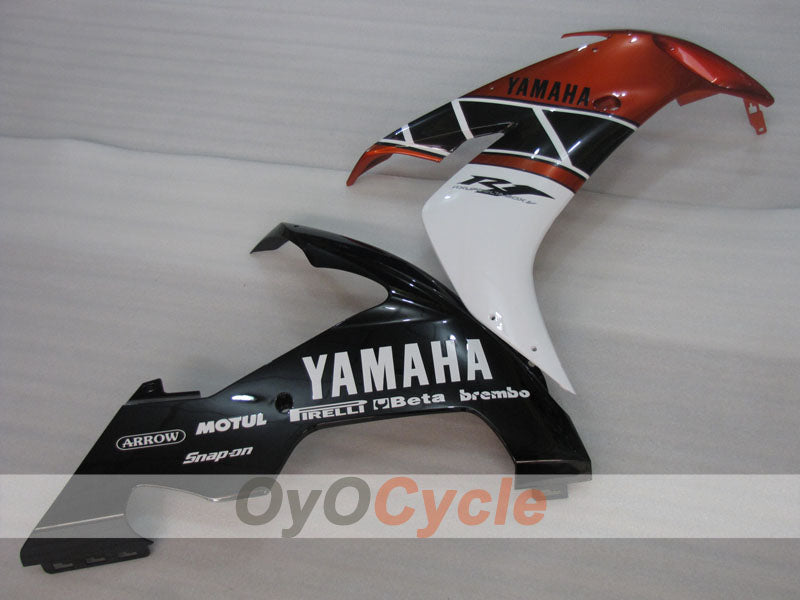 Injection Fairing kit for 04-06 YZF-R1 - Orange, White, Black - MOTUL #OYO87905644