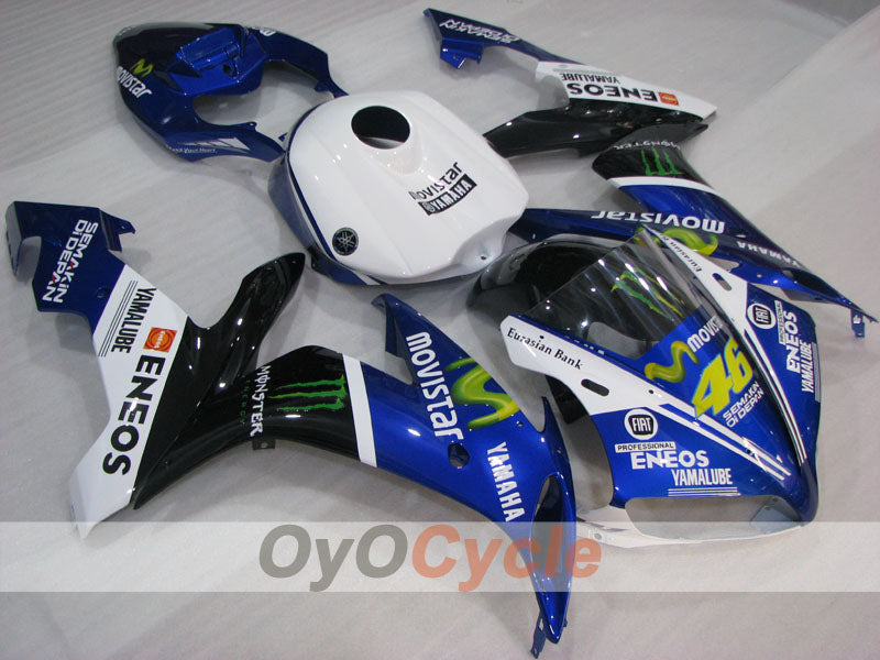Injection Fairing kit for 04-06 YZF-R1 - Blue, White, Black - Monster #OYO87905668 Main image