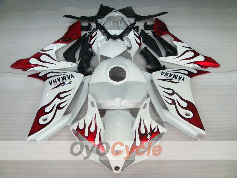 Injection Fairing kit for 07-08 YZF-R1 - Red, White - Sun #OYO87905687