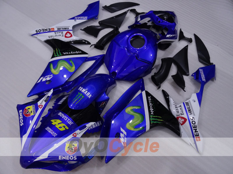 Injection Fairing kit for 07-08 YZF-R1 - Blue, White, Black - Monster #OYO87905693