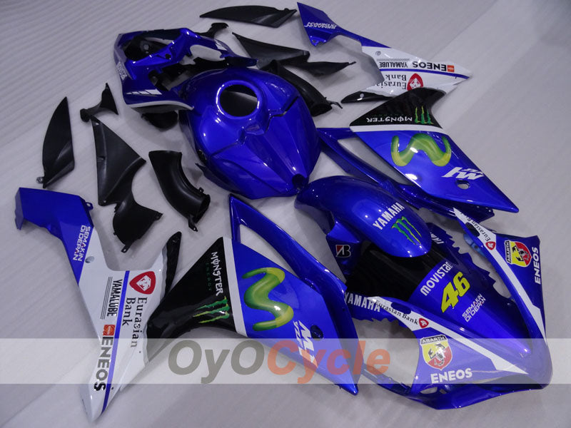 Injection Fairing kit for 07-08 YZF-R1 - Blue, White, Black - Monster #OYO87905693