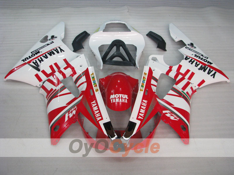 Injection Fairing kit for 00-01 YZF-R1 - Red, White - FIAT #OYO87905735