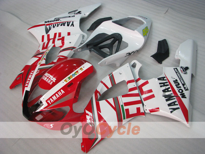 Injection Fairing kit for 00-01 YZF-R1 - Red, White - FIAT #OYO87905735 Main image