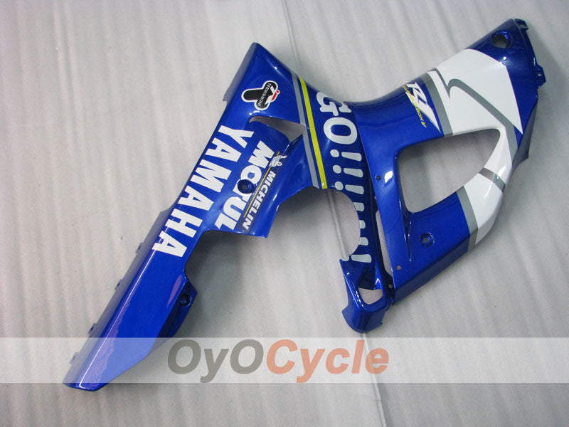 Injection Fairing kit for 00-01 YZF-R1 - Blue, White - GO!!!!!!!, MOTUL #OYO87905743