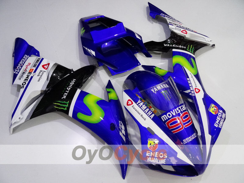 Injection Fairing kit for 02-03 YZF-R1 - Blue, White, Black - Monster #OYO87905763 Main image